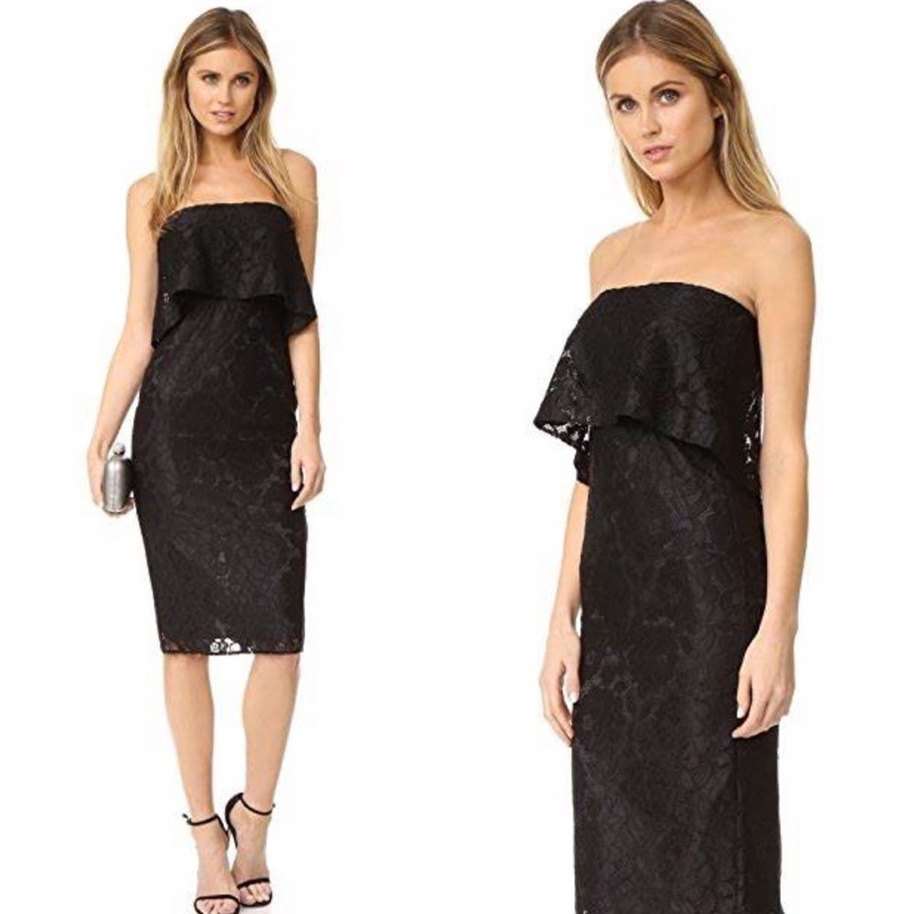 NWT LIKELY Black Lace Driggs Dress Size 6